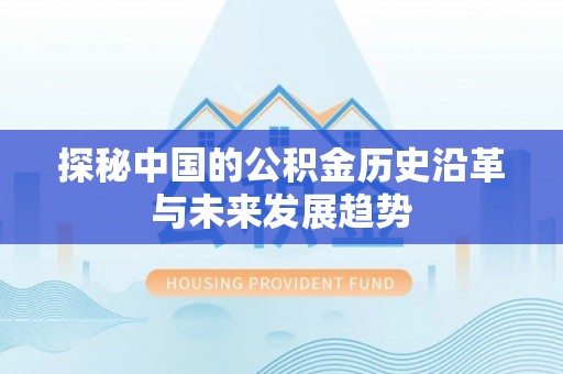 武昌探秘中国的公积金历史沿革与未来发展趋势