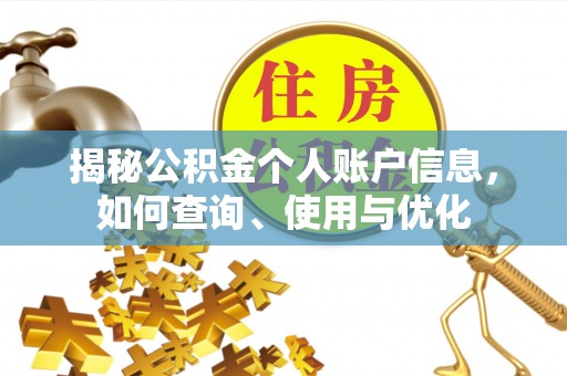 芦淞揭秘公积金个人账户信息，如何查询、使用与优化
