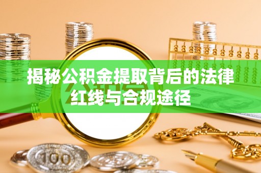 顺昌揭秘公积金提取背后的法律红线与合规途径